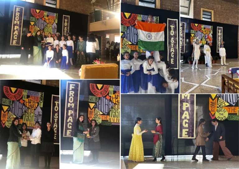 Vantage Hall Falcons winning Overall Trophy at Page to Stage - best girls boarding school in Dehradun achievements