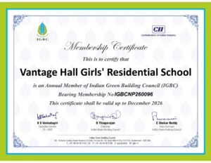 Vantage Hall IGBC membership - best girls boarding school in Dehradun green campus