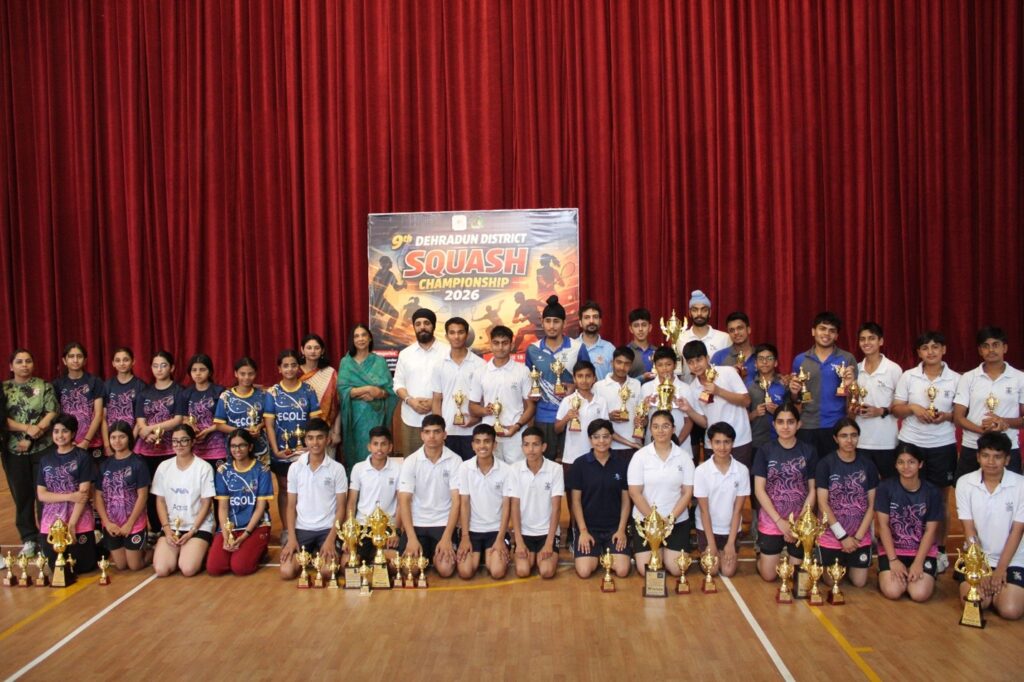 9th Dehradun District Squash Championship winners at Vantage Hall - best girls boarding school in Dehradun sports event