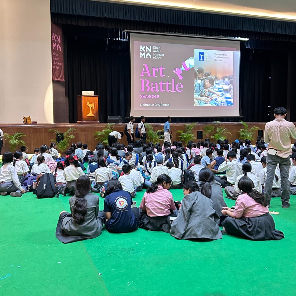 Vantage Hall students participating in the National Art Battle at The Doon School - best girls boarding school in Dehradun arts