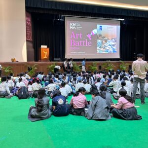 Vantage Hall students participating in the National Art Battle at The Doon School - best girls boarding school in Dehradun arts