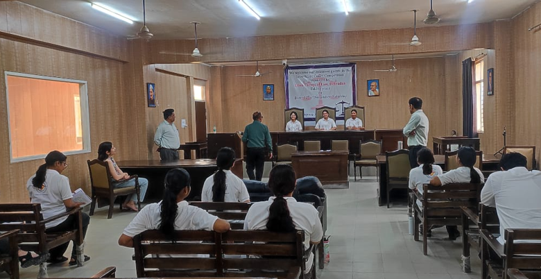 A young woman speaking confidently at the IIT Delhi Frankenstein Debate circuit - best boarding school in Dehradun public speaking