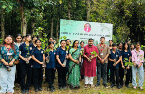 Students participating in the Mega Plantation Drive and ThePlantChallenge campaign at the best girls boarding school in Dehradun India