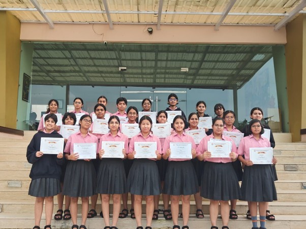 Students working on advanced STEM and Data Science modules at the best girls boarding school in Dehradun India