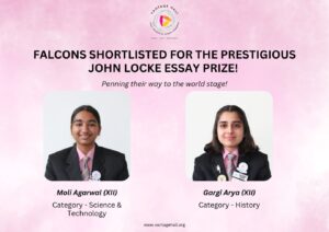 Vantage Hall students Gargi Arya and Moli Agarwal shortlisted for the John Locke Global Essay Prize - best girls boarding school in Dehradun India