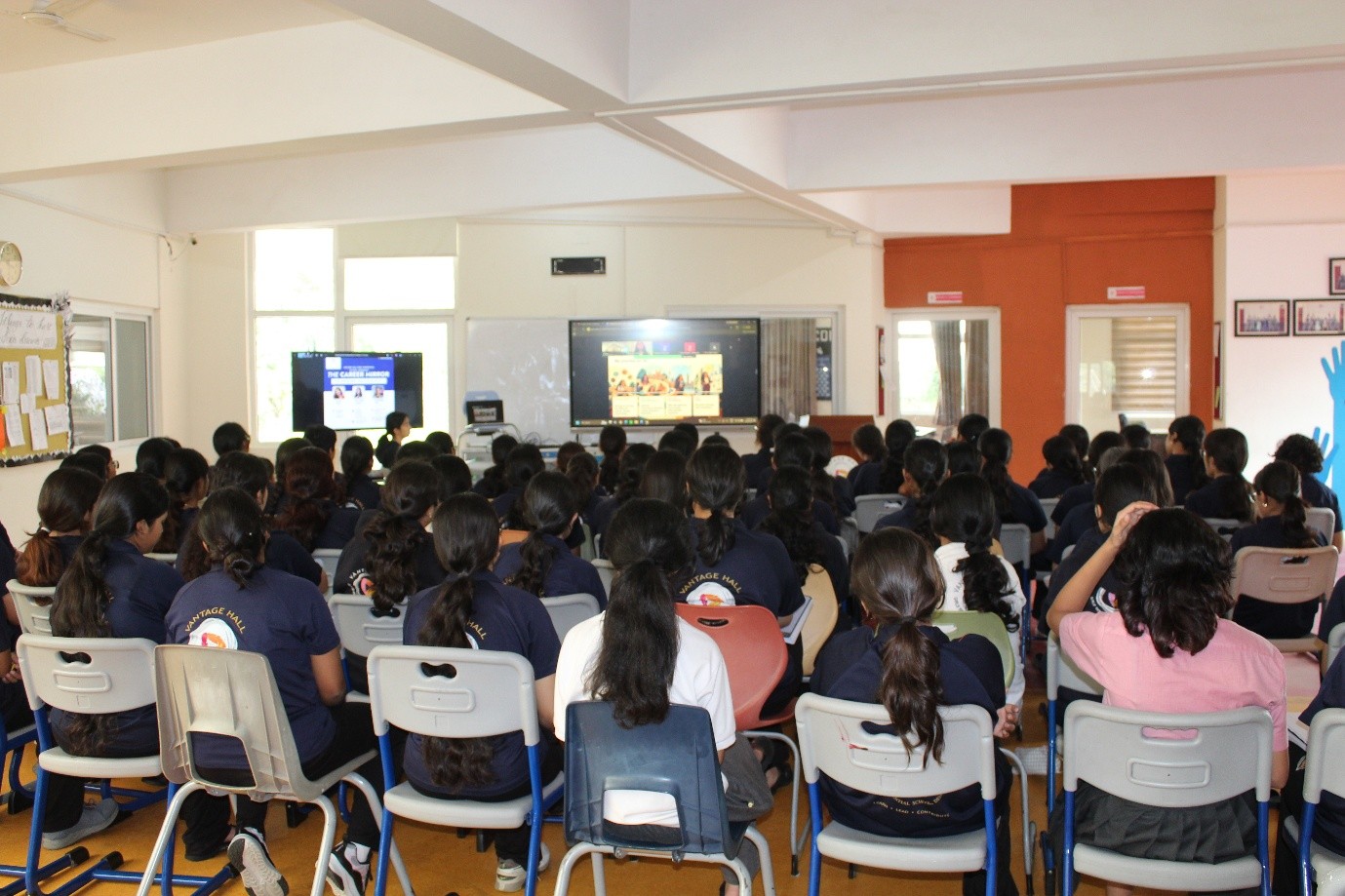 Virtual panel discussion of The Career Mirror alumni event hosted with Univariety at Vantage Hall - best girls boarding school in Dehradun India